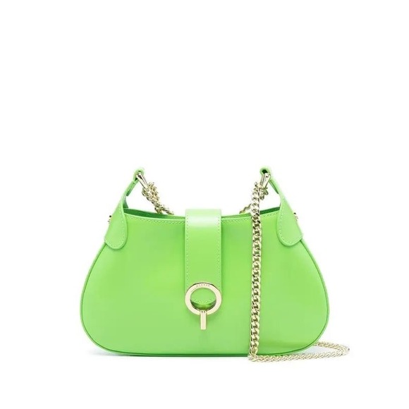Sandro Sweet Janet Chain Bag Top Handle Shoulder Bag Green NWT‎ - Picture 1 of 5